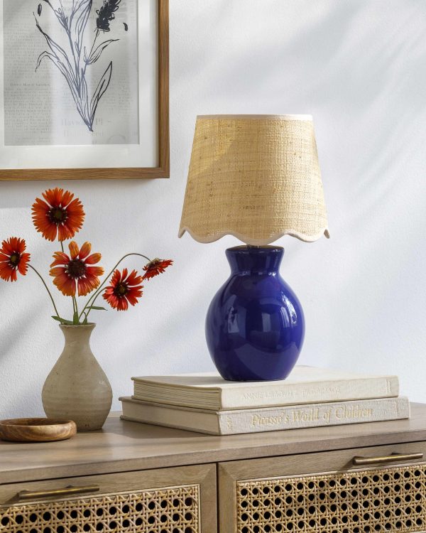 Salgareda Navy Rattan Table Lamp Online Sale - Image 2