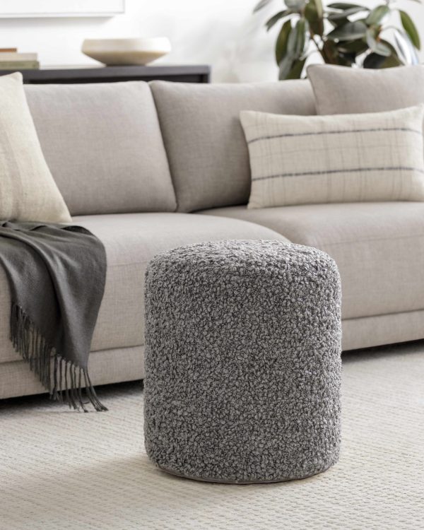 Kamarpukur Knitted Gray Ottoman Pouf Sale