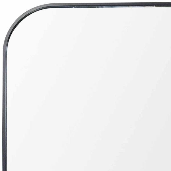 Lavezzola Black Frame Rounded Corners Mirror For Cheap - Image 2