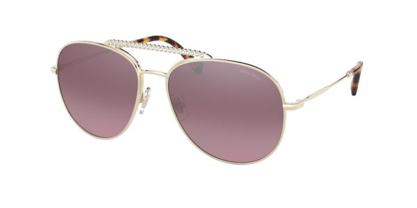 Miu Miu CORE COLLECTION MU53VS Round Sunglasses For Cheap - Image 5